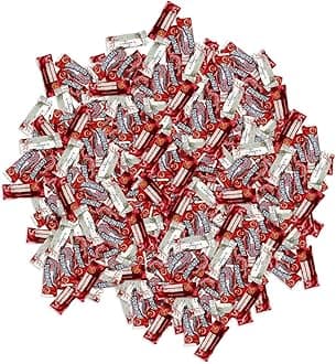 Airheads Candy Mini Bars, Cherry Flavored, Valentines Special, 40 Pieces Bulk Bag, Individually Wrapped Non-Melting Chewy Fruit Taffy, Gluten Free, Perfect for Birthdays, Parties & Pantry (1 lbs)