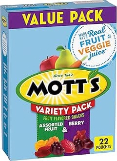 Fruit Flavored Snacks, Berry and Assorted Fruit, Gluten Free Snack, Value Pack, 22 Ct, 17.6 oz