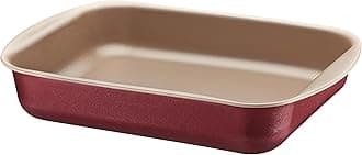 Tramontina Brasil 28cm 3.3L Red Aluminum Deep Roasting Pan with Interior and Exterior Starflon Max PFOA Free Nonstick Coating