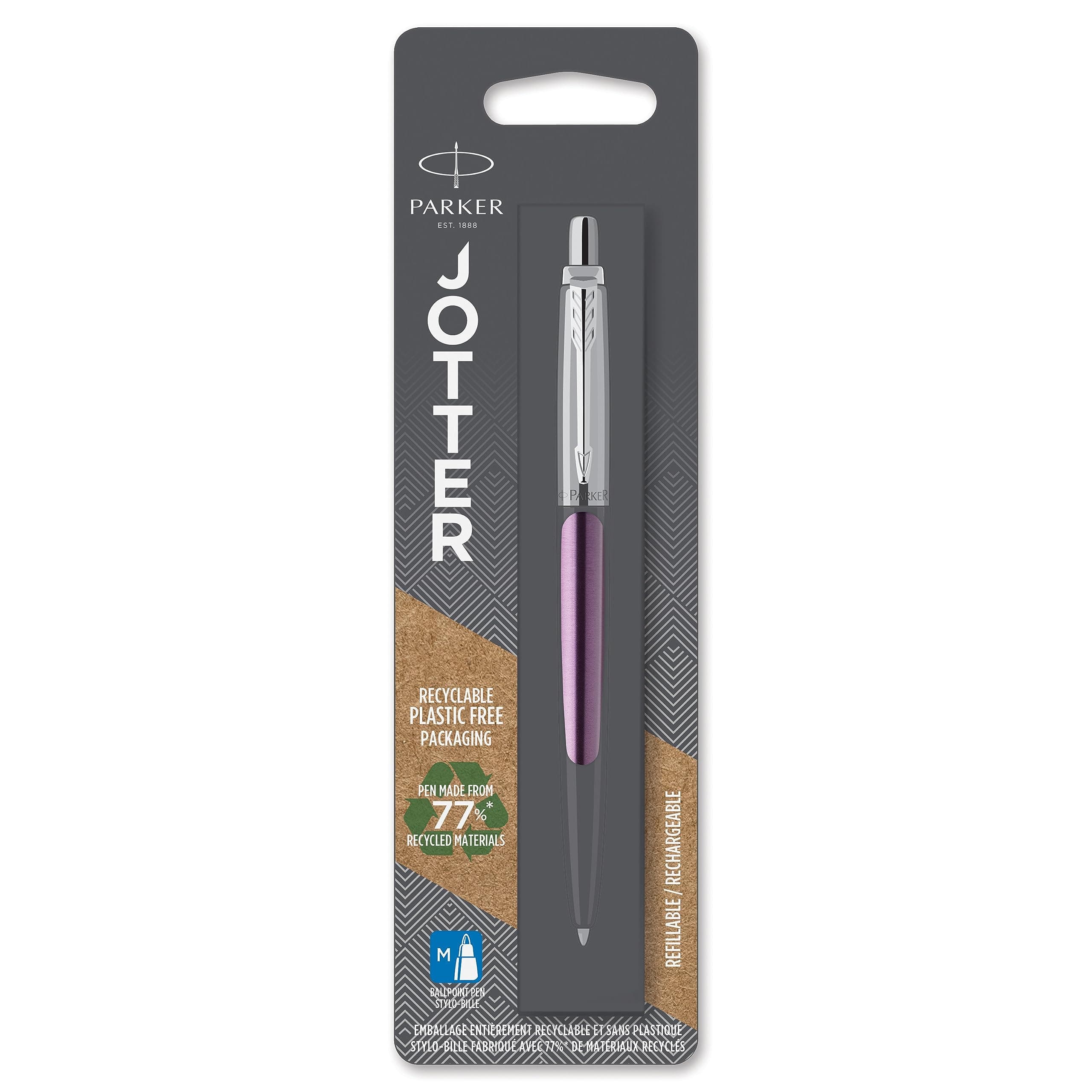 Parker Jotter Ballpoint Pen | Victoria Violet | Medium Point Blue Ink