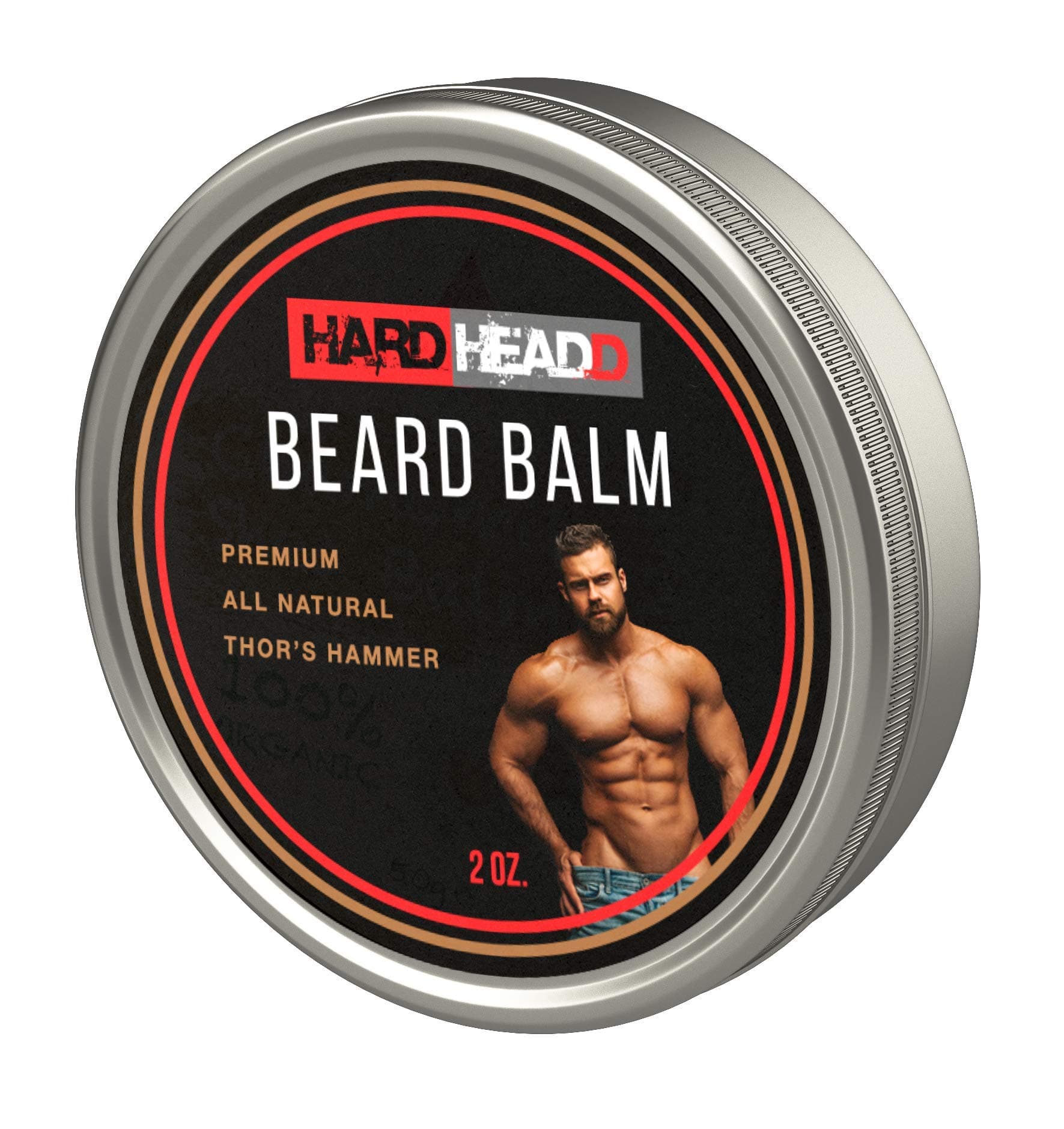 HARD HEADD Beard Balm - Premium - All Natural - Thors Hammer Scent - MADE IN USA