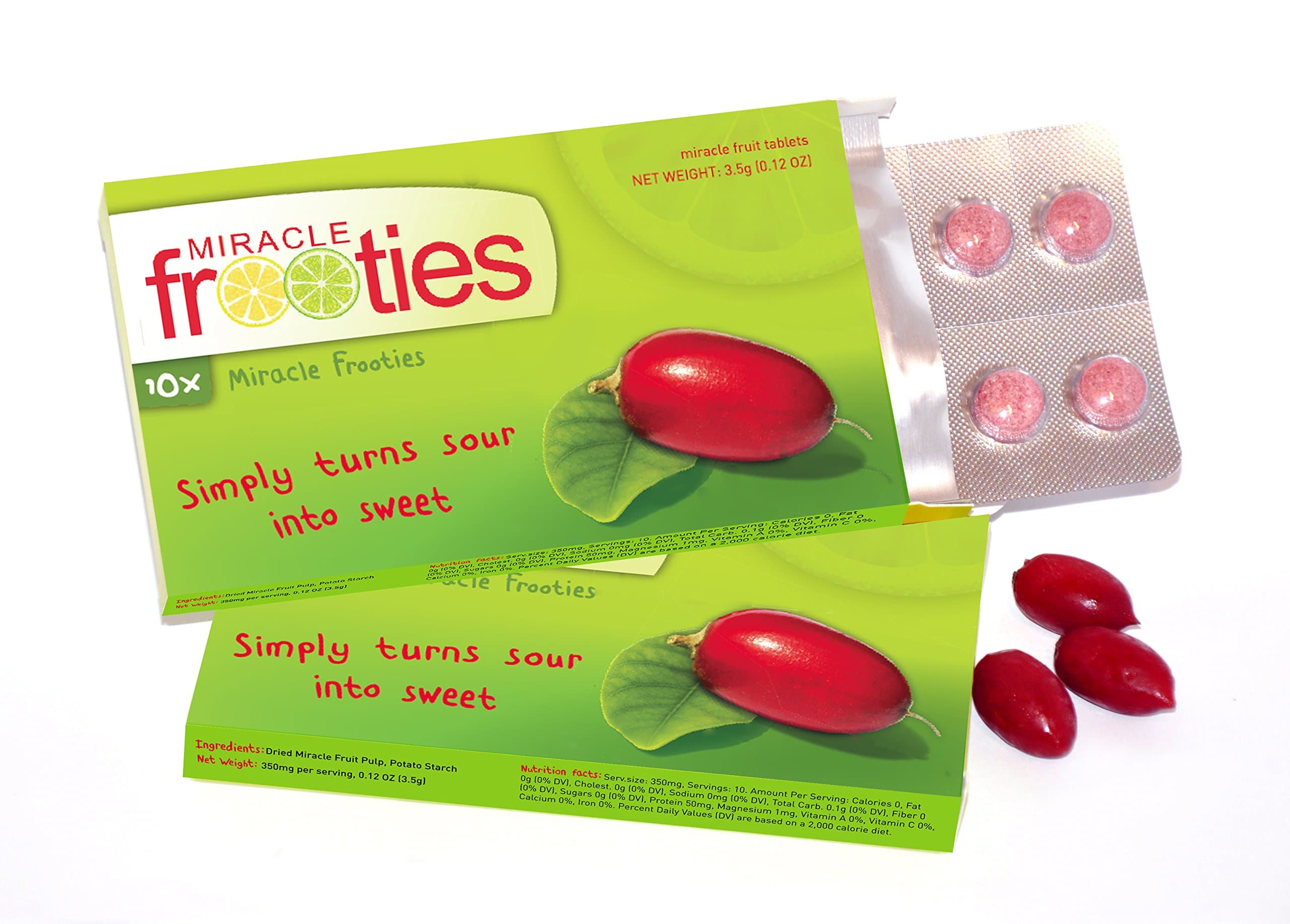 Miracle Frooties Miracle Fruit Berry Tablets - Discount Price 2 Packages of 10