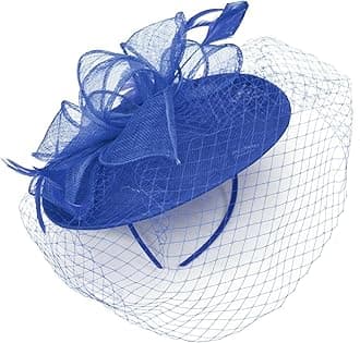 CapriliteSaucer Sinamay Headband Fascinator Wedding Ascot Hat Hatinator Birdcage Veil