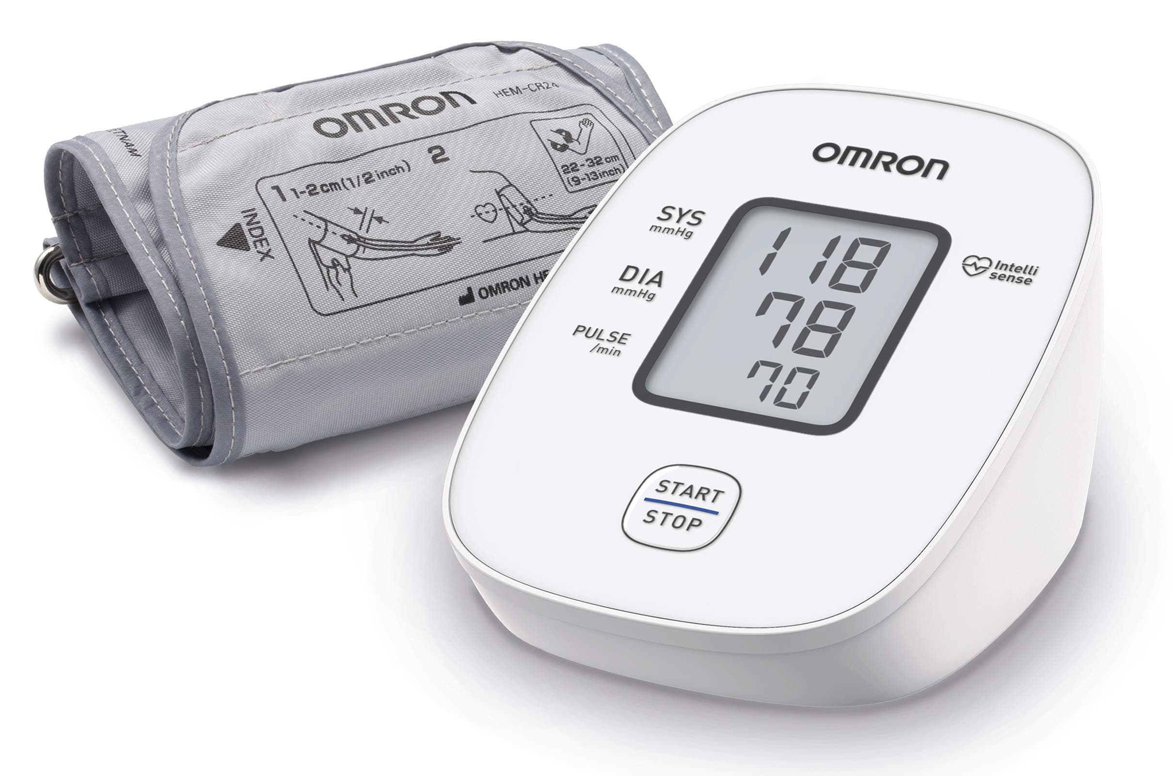 OMRON X2 Basic Automatic Upper Arm Blood Pressure Monitor for Home Use - Clinically Validated BP Monitor with Irregular Heartbeat Detection - BP Machine with BP Cuff 22-32 cm - Batteries Included