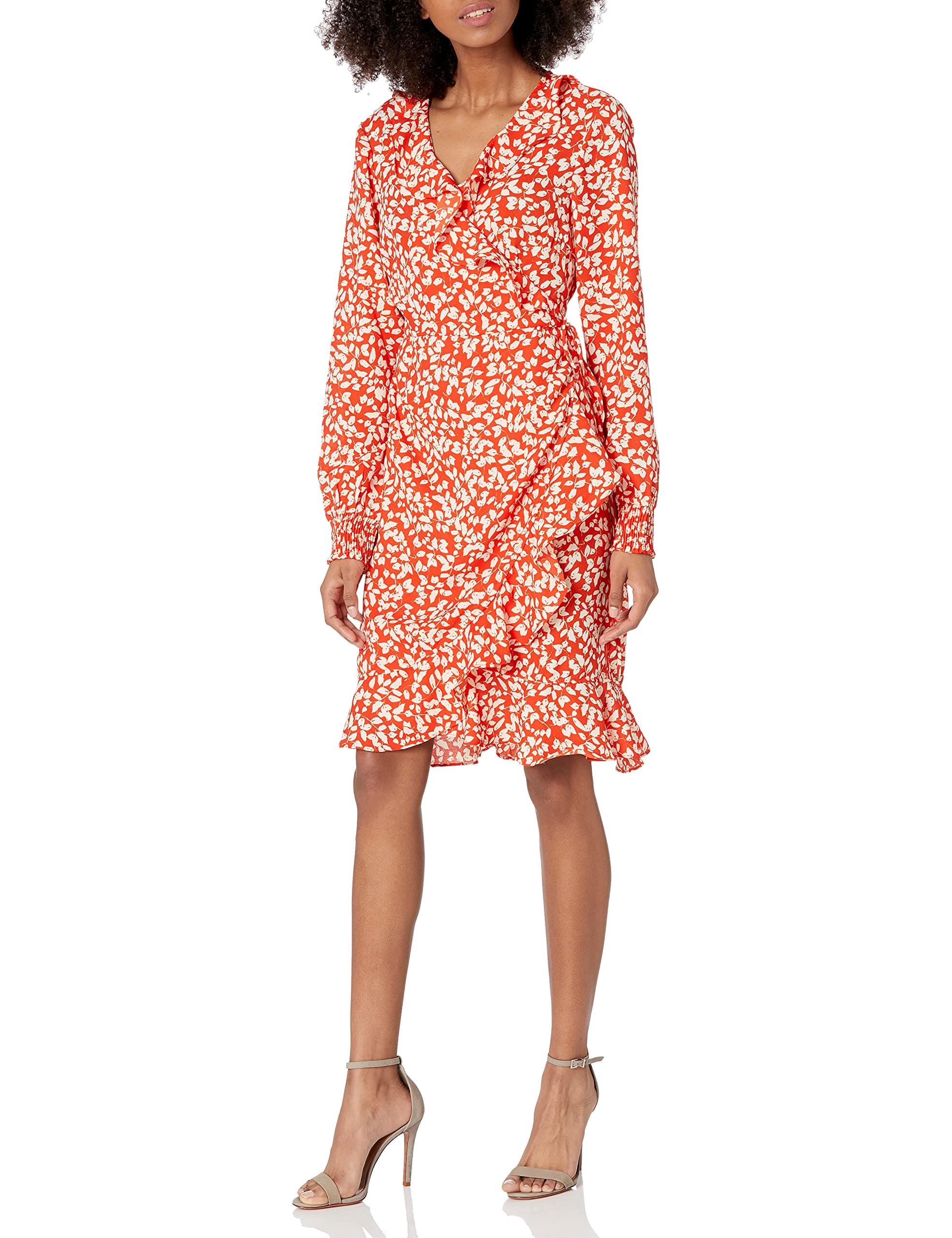 Women's Henna Smock Printed Wrap Dress
