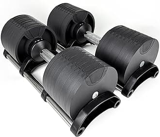 BRAINGAIN 32kg Adjustable Dumbbell Set Pair | Space Saving Weights | Smart Precision Technology | Non-Slip Secure Grip | Compact Design for Home Gym | 2kg / 4kg Increments