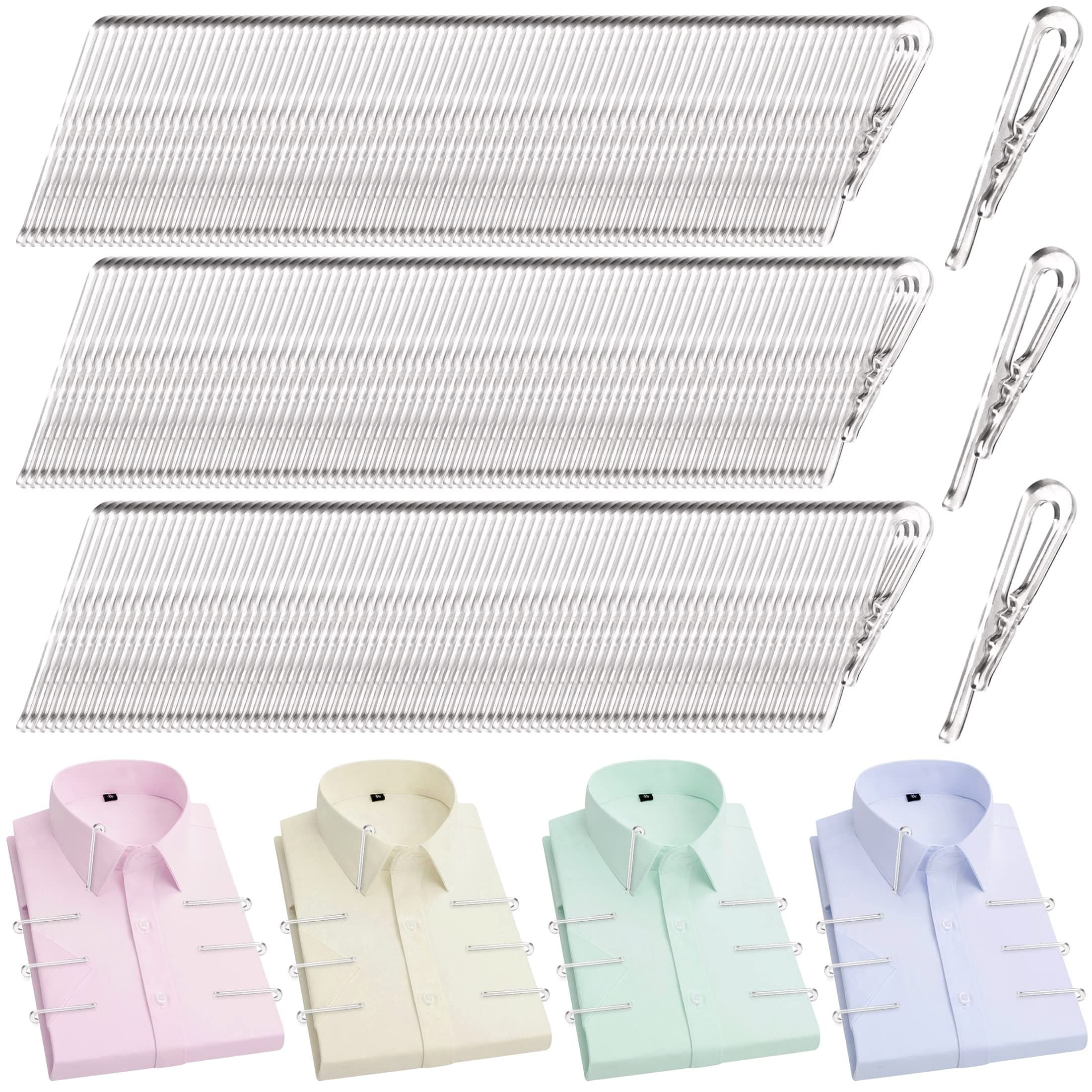 Heatoe 1000 pcs Durable U Shape Plastic Clothespins Clear Alligator Clips Transparent Clips Garment Clips with Teeth for Ties Socks Pants Shirts