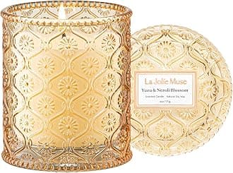 LA JOLIE MUSE Yuzu & Neroli Blossom Scented Candles, Candles Gifts, Natural Soy Candle, Candles for Home Scented