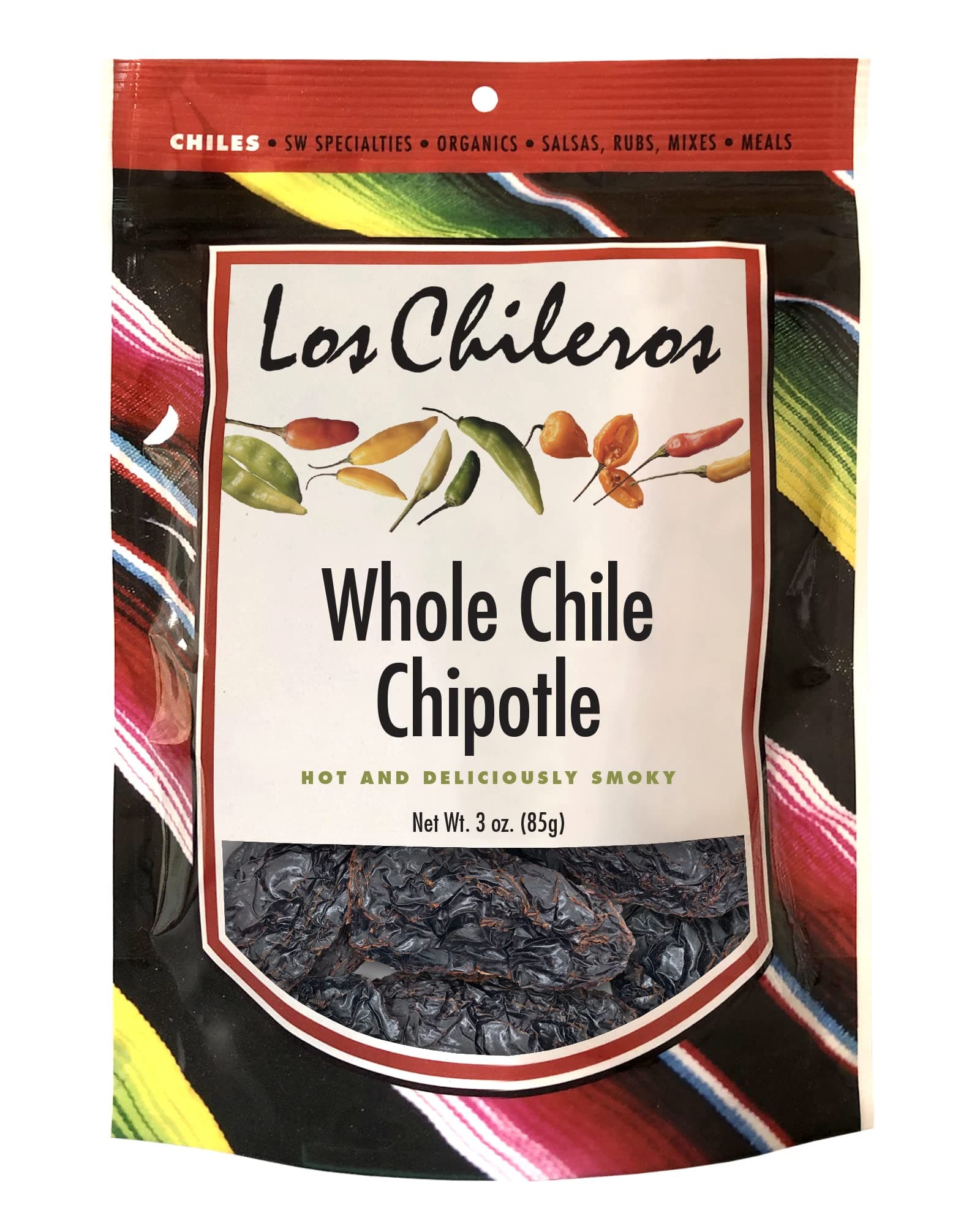 Los Chileros Chile Chptle Whole Red (8x3oz)