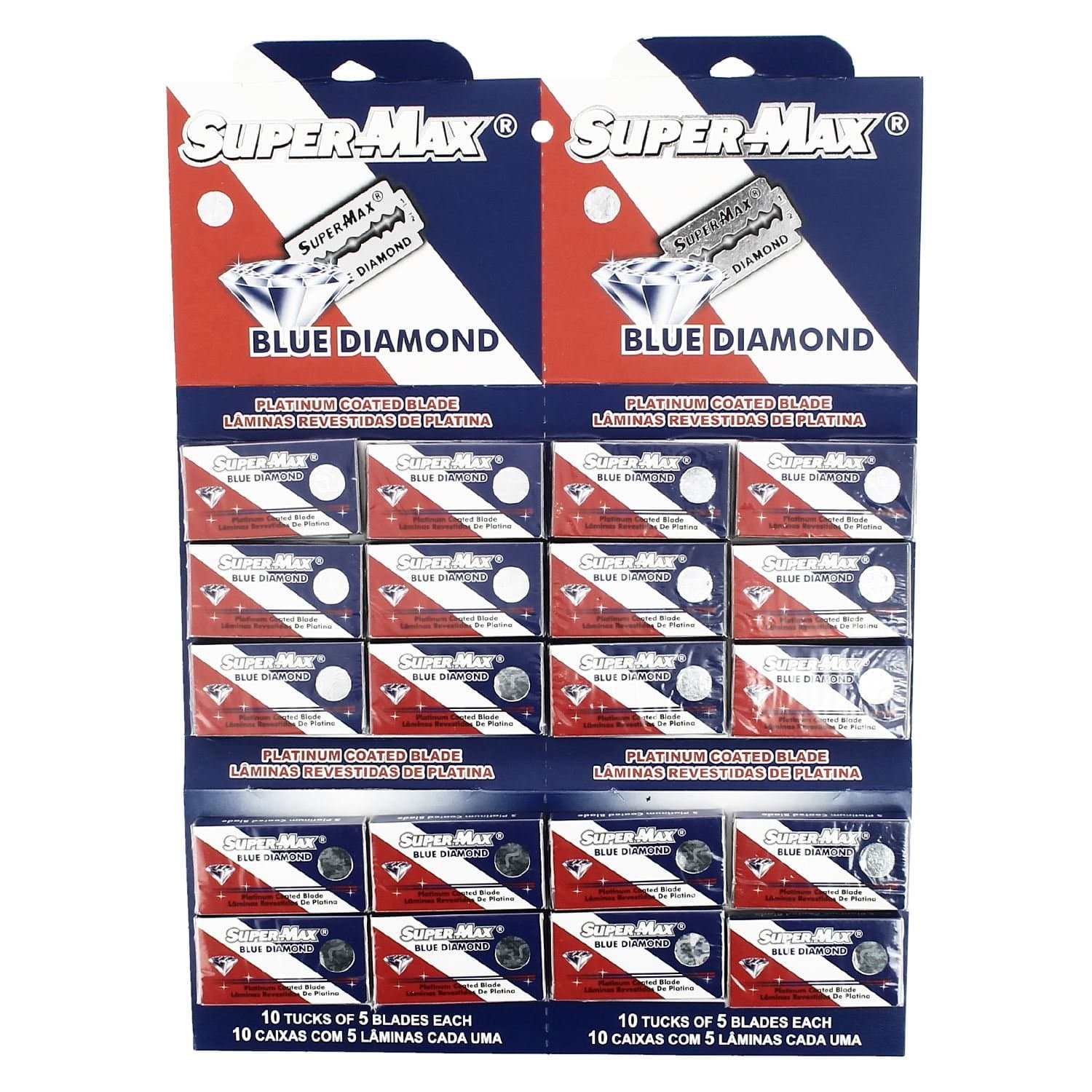 Supermax Blue Diamond Platinum Double Edge Razor Blades (100 Blades)