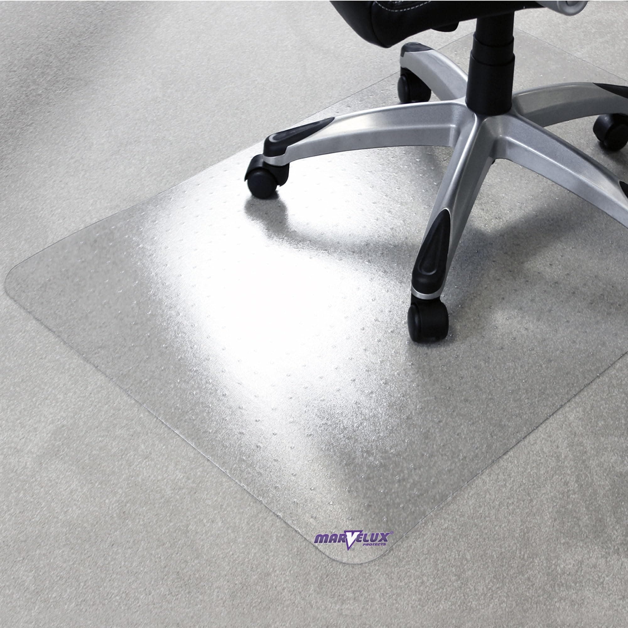 Marvelux Enhanced Polymer Eco-Friendly Office Chair Mat for Low and Standard Pile Carpeted Floors 30" x 48" | Rectangular Carpet Protector, Transparent | Shipped Flat | Multiple Sizes