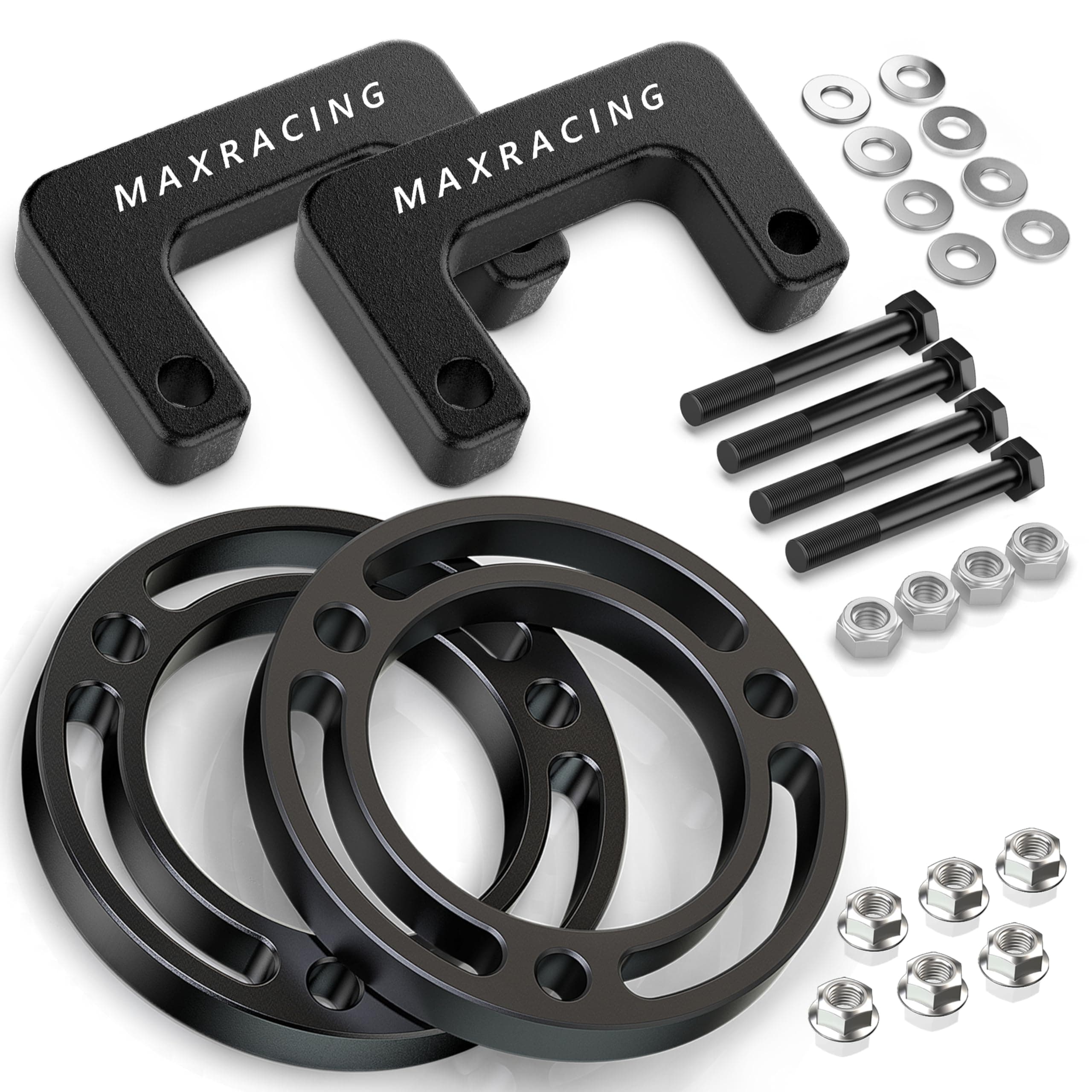 Maxracing 3.5" Front Leveling Kit Upper+Lower Strut Lift Spacers Compatible with 2007-2026 Chevy Silverado Avalanche Suburban Tahoe 1500 / GMC Sierra Yukon 1500 2WD/4WD