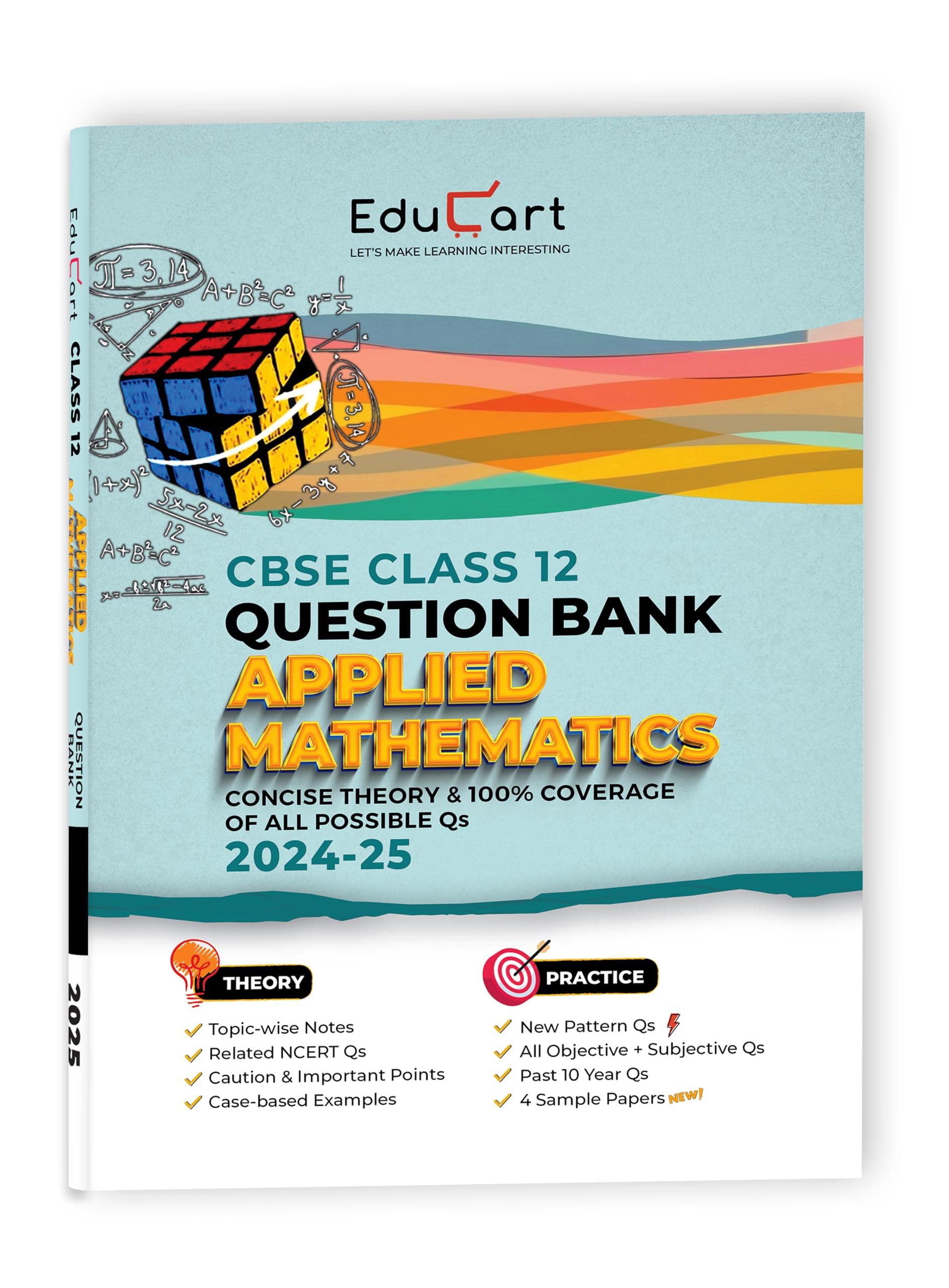 Educart CBSE Question Bank Class 12 Applied Mathematics 2024-25 (As per latest CBSE Syllabus 23 Mar 2024)