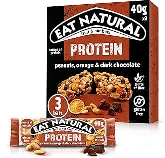 Eat Natural Protein Peanuts, Orange & Dark Chocolate Fruit & Nut Bars 3 x 40g