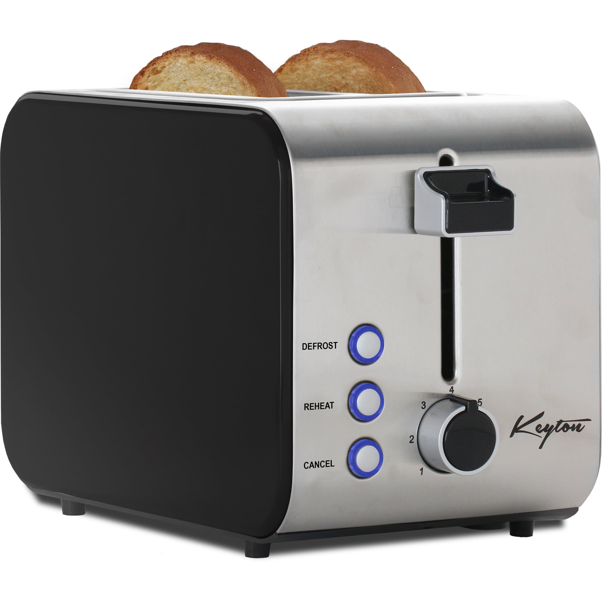 Keyton 2 Slice Toaster with Crumb Tray, Black