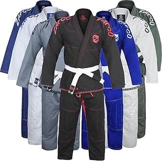 Brazilian Jiu Jitsu Gi BJJ Gi for Men & Women Grappling gi Uniform Kimonos Light, Preshrunk, with White Belt