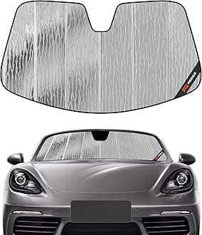 Windshield Sun Shade for Porsche 718 Box-Ster,2017-2025,Durable Front Window Sun Shade Shield, Adaptable Summer Winter Sunshade
