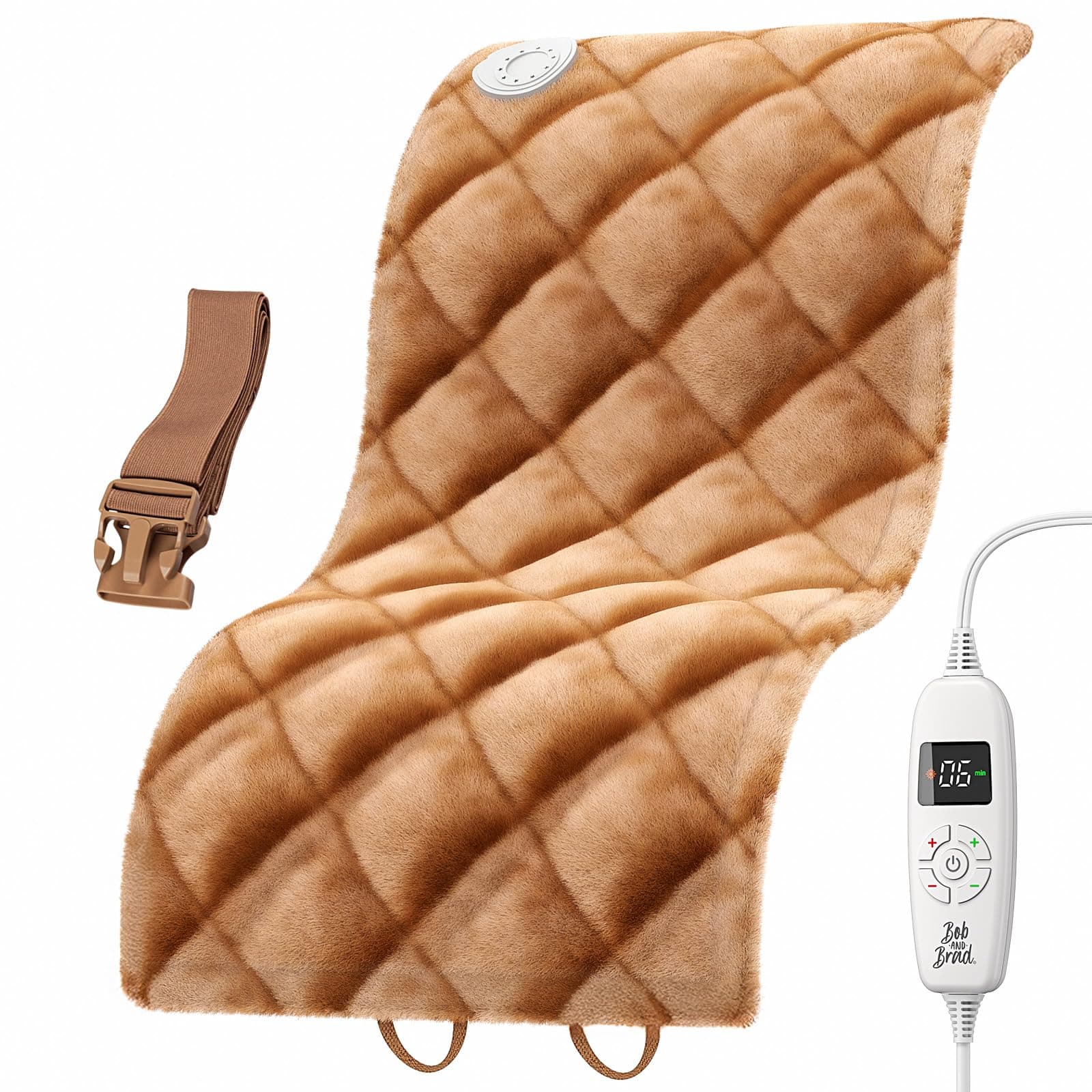 Weighted Heating Pad with Far Infrared Therapy, FSA Eligible Electric Heating Pad for Back Neck Shoulders Pain Relief, Gift for Women Men, ETL Certified & HSA Eligible 2.4lbs 12"x24"