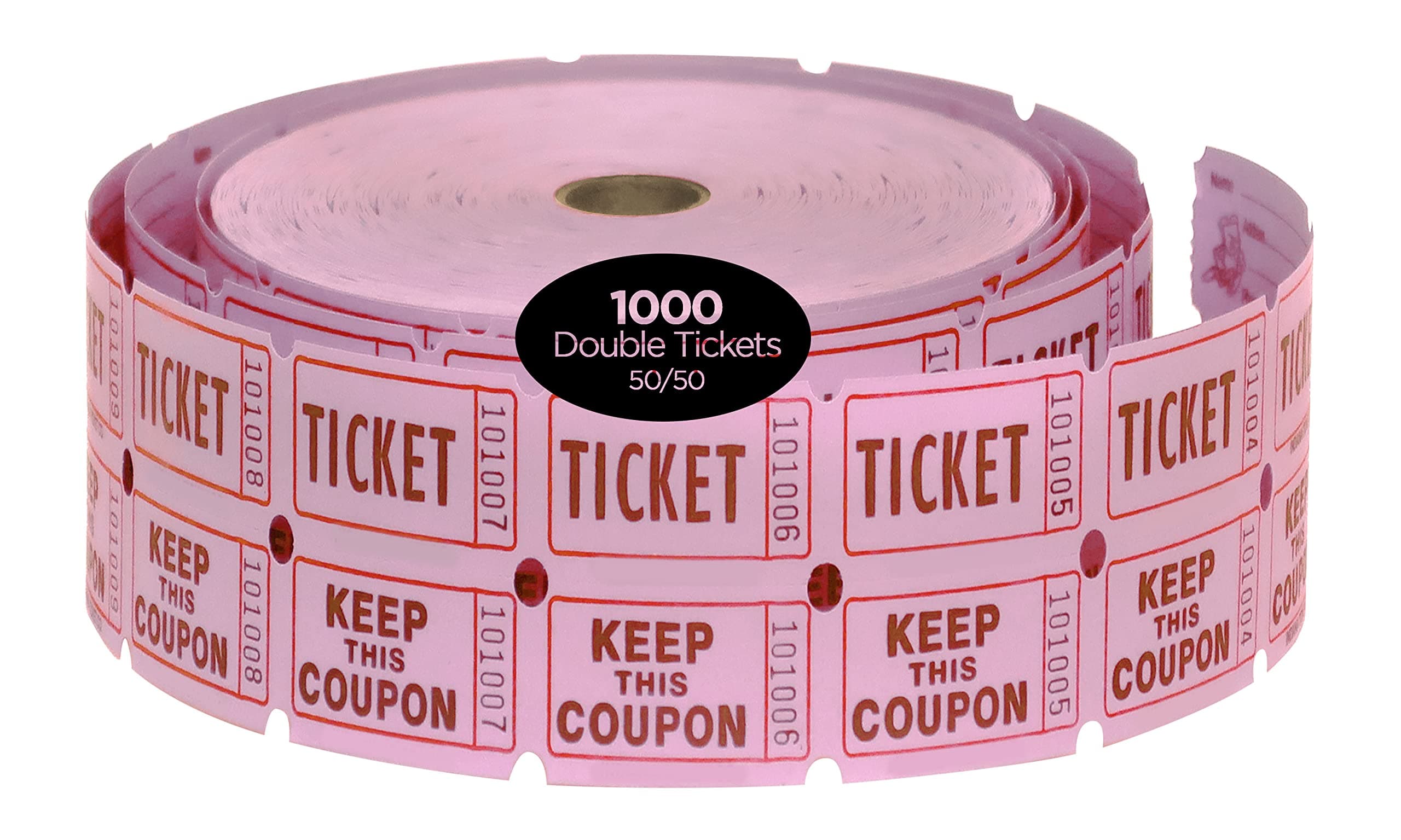 Raffle Ticket: Double Roll of 1000 Tickets (Pink)