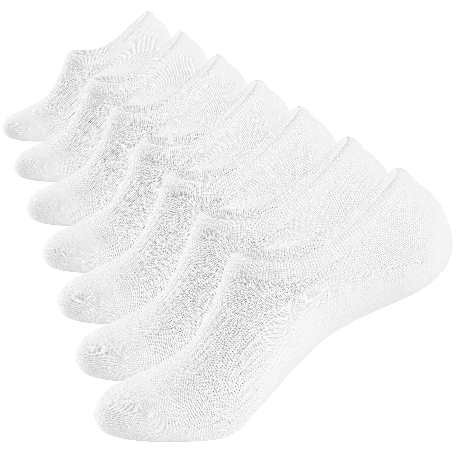 No Show Socks Mens 7/8 Pair Cotton Thin Non Slip Low Cut Men Invisible Sock 6-8/9-11/12-14