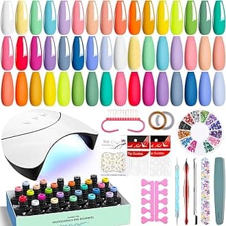 VANREESA Gel Nail Polish Kit with U V Light 24 Colors Gel Polish Nail Kit with Base Coat Glossy & Matte Top Coat Complete Nail Kit with Manicure Tools for Beginners Gifts for Women