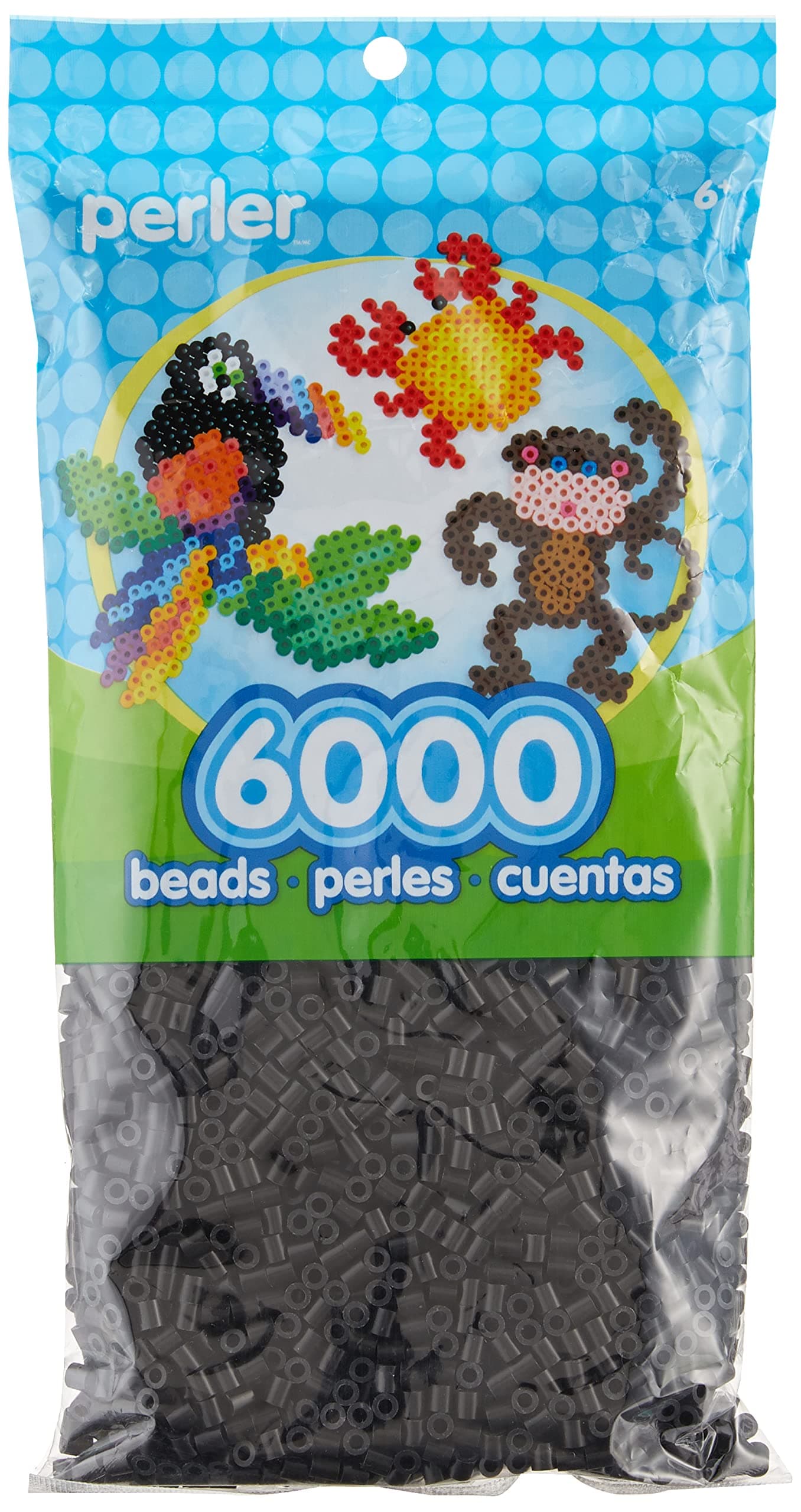 Perler Fused Bead Bag 6000pc Mix Black