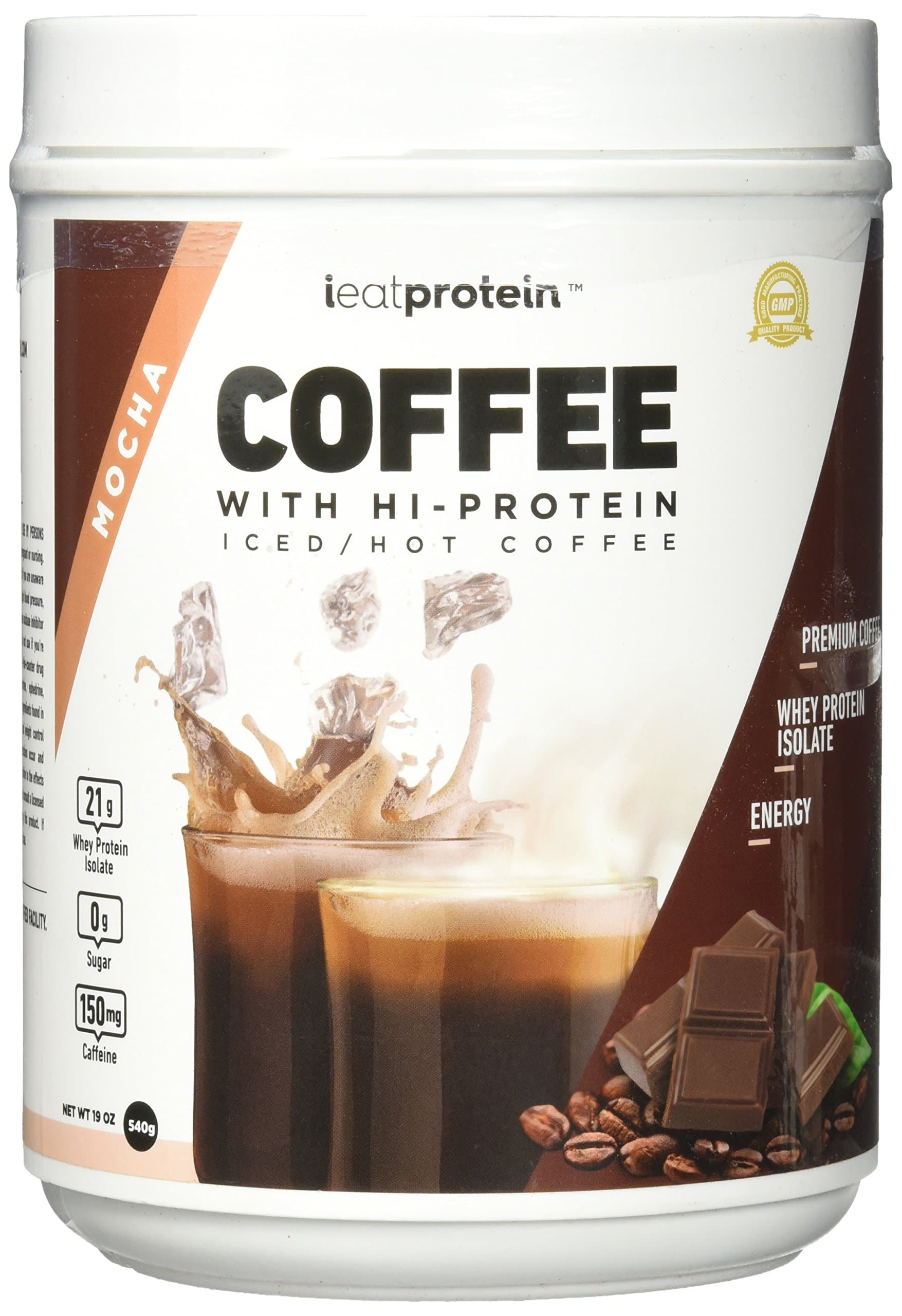 15 Servings Hi Protein Coffee Drink, Mocha, 540 Gram