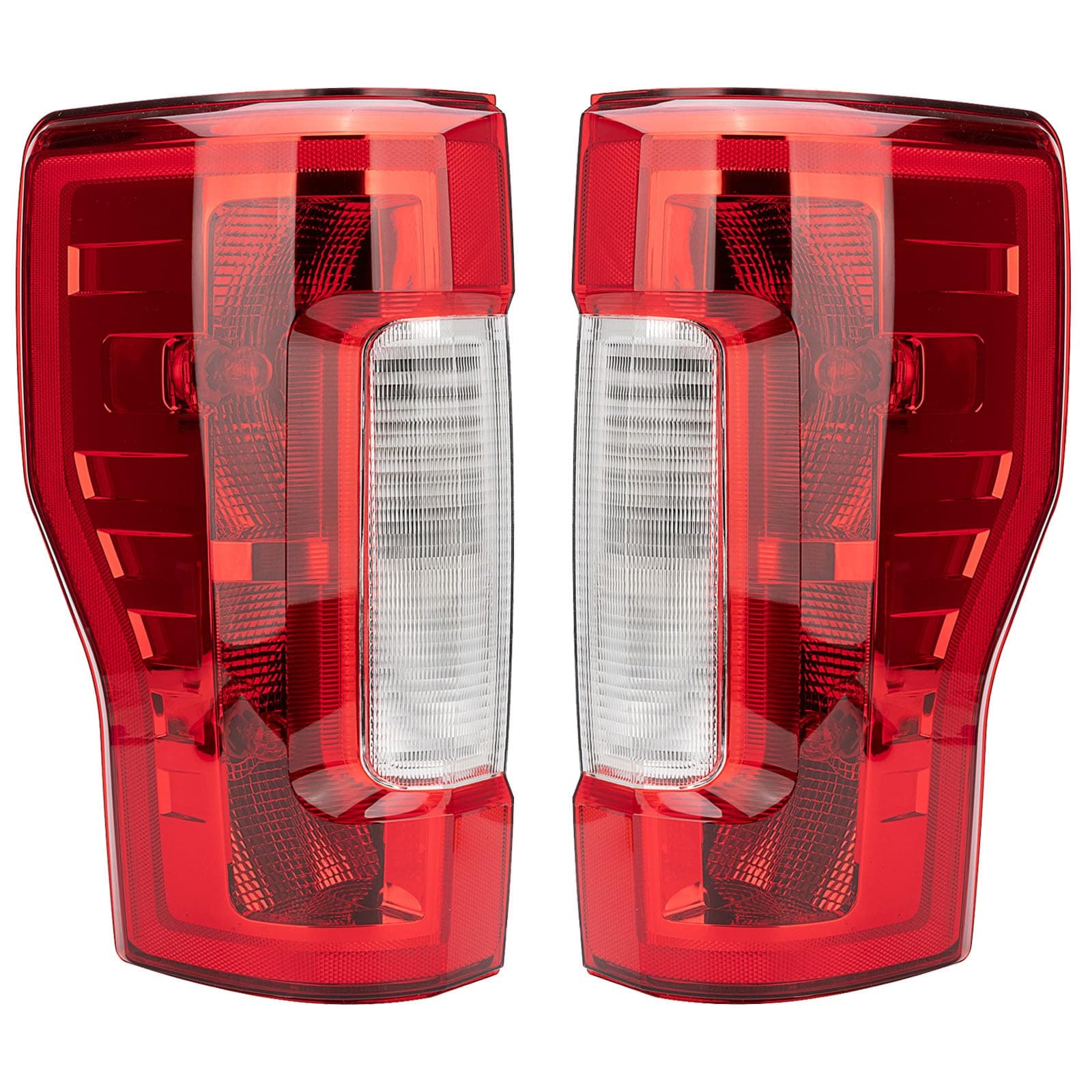 Tail Light Assembly Compatible With 2017-2019 Ford F-250 F-350 Super Duty Driver and Passenger Side Rear Brake Lamps Replacement Taillights (without Blind Spot) (without LED)