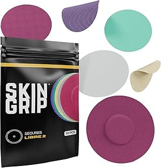 Adhesive Patches for Freestyle Libre 2 – Waterproof & Sweatproof for 10-14 Days, Pre-Cut Adhesive Tape, Continuous Glucose Monitor Sensor Cover – 20 Pack, Power Pack