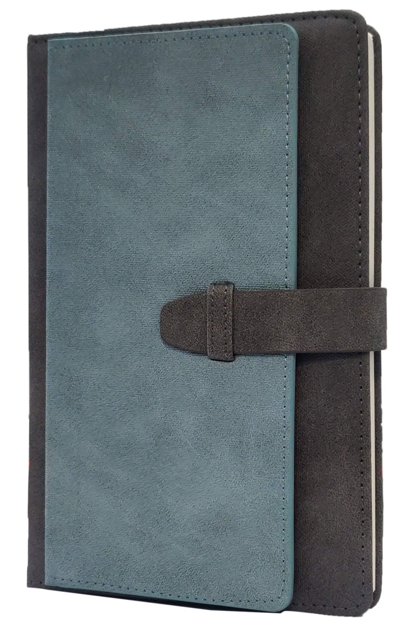 A5 Diary Grey Green Hard Bound Size 5.8 x 8.3 inches Notebook Diary Canvas Cover with Belt Lock Pages 200 for Office