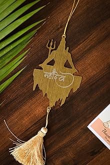 Mahadev Car Hanging for Rear View Mirror | Hindu Religious Dream Catcher Ornament | Spiritual Mahadev Car Interior Decor | Lightweight Balanced Design | Ideal Gift for Car Accessories