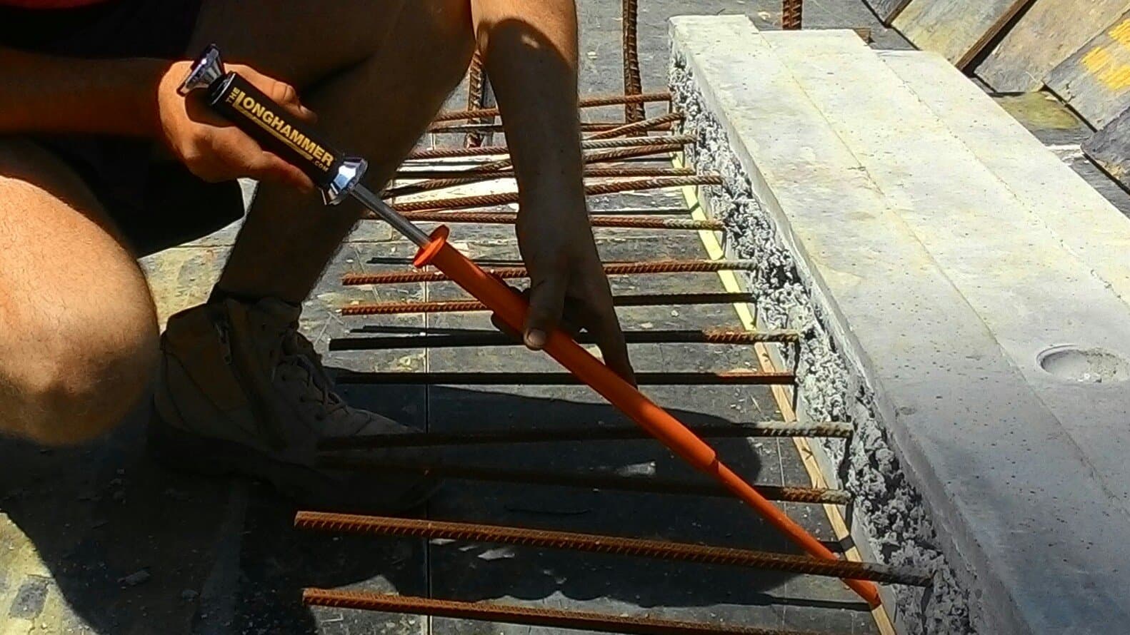 The Longhammer Medium for Small Head Nails upto 3 Inch Long Nail Punch Nailer Driver Peashooter Nails where your hammer won't reach Manufacturer: Spencer Robinson