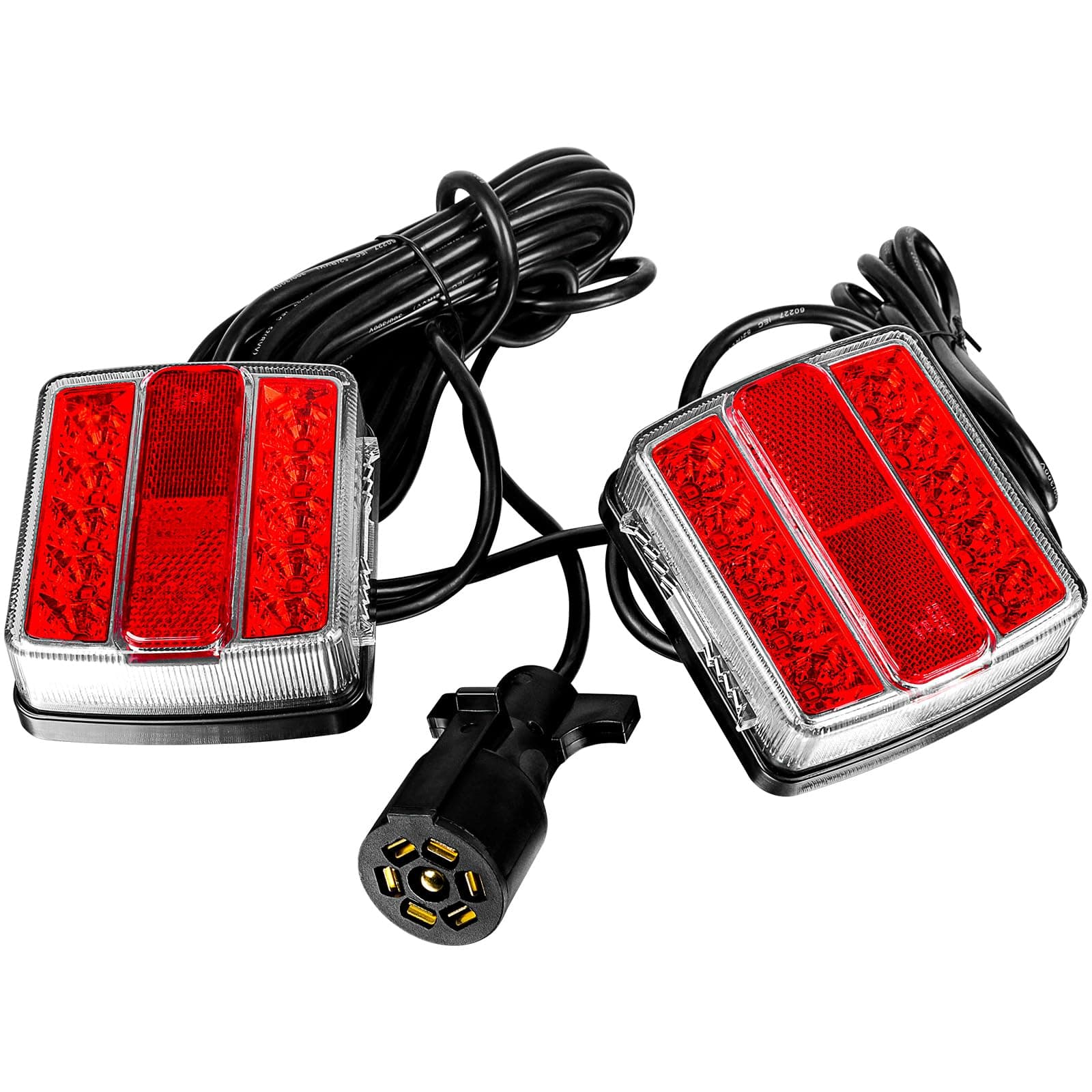 Magnetic Trailer Light Kit for Towing, 24ft Cable With 7-Pin Plug, IP68 Waterproof, DOT Certified