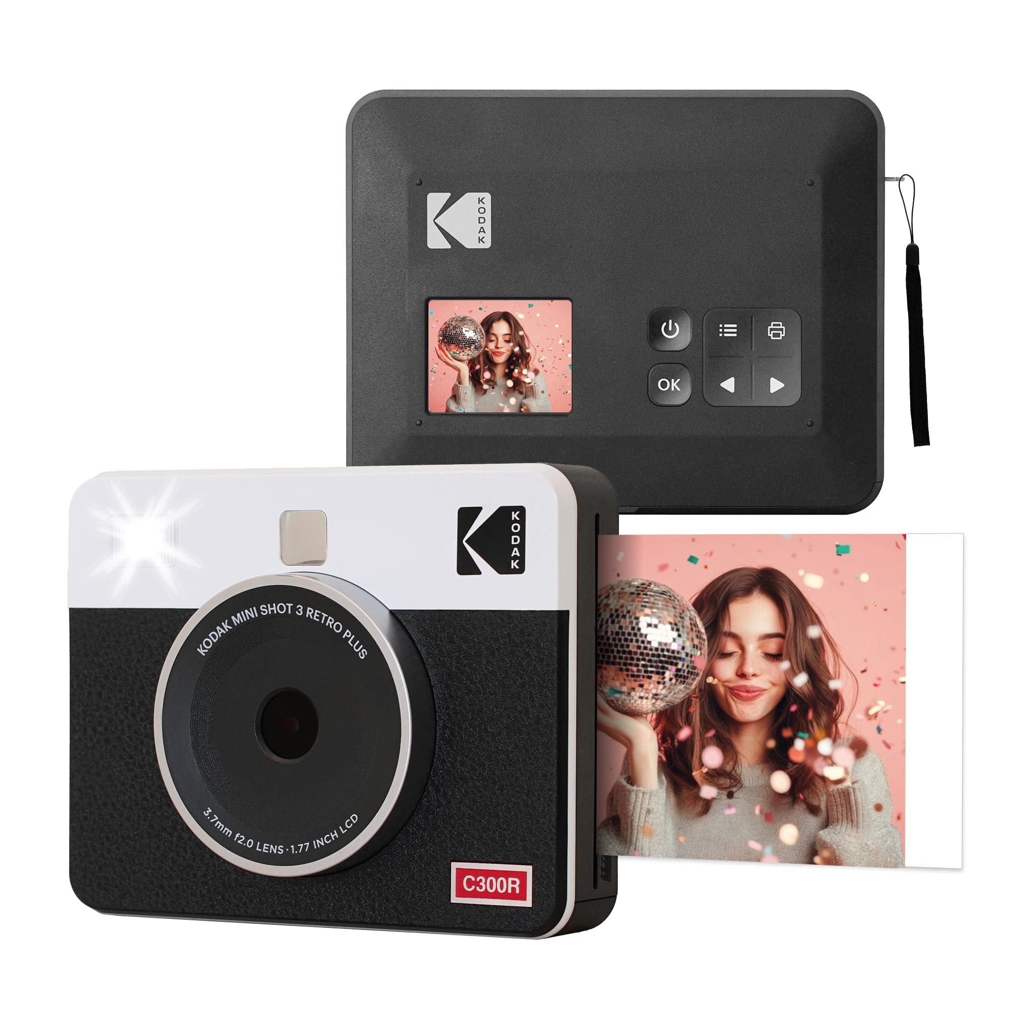 Kodak Mini Shot 3 Retro 4PASS 2-in-1 Instant Digital Camera and Photo Printer (3x3 inches)