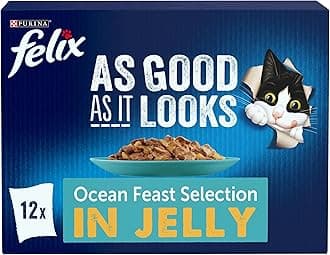 As Good As it Looks Ocean Feasts Wet Cat Food 12x85g (Pack of 4)