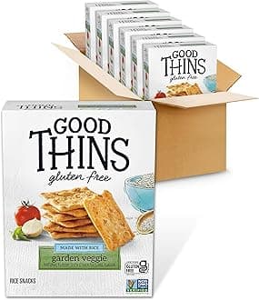 Garden Veggie Rice Snacks Gluten Free Crackers, Bulk Snack Crackers, 6 - 3.5 oz Boxes
