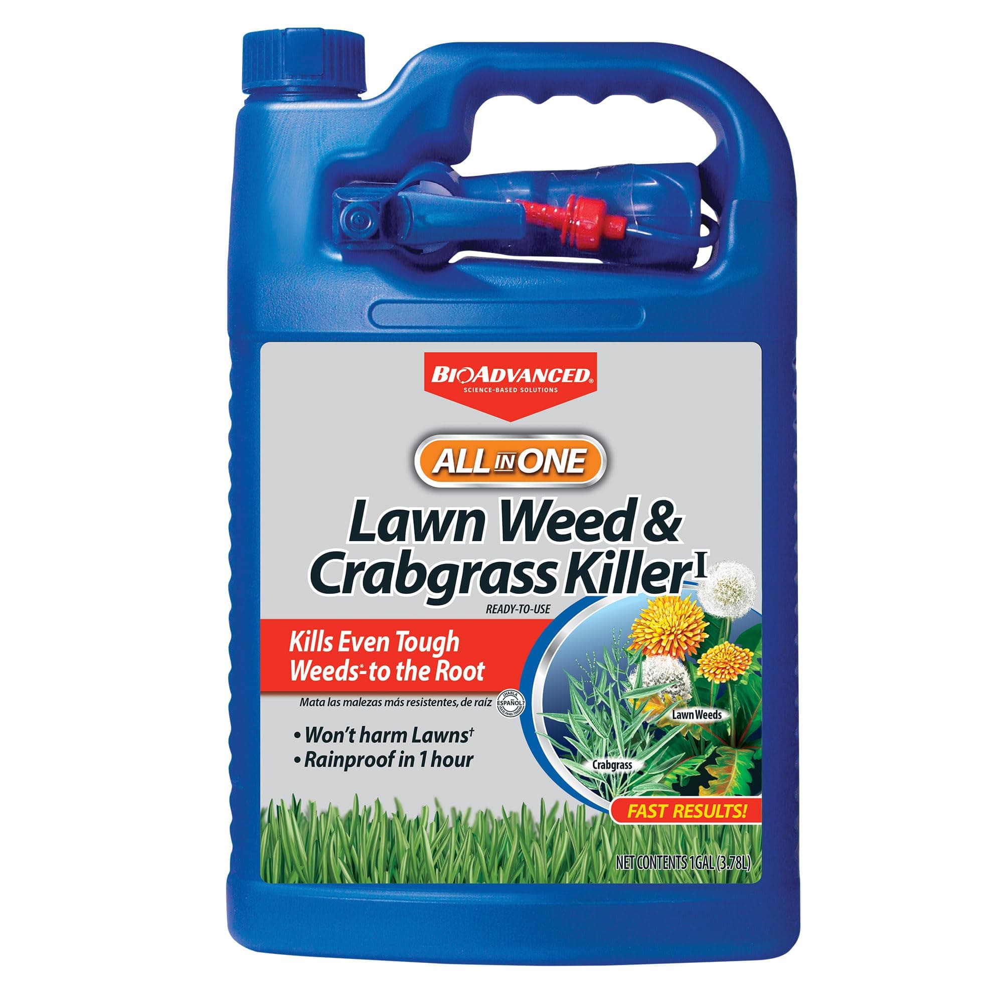 BioAdvanced All-In-One Lawn Weed and Crabgrass Killer I, Ready-to-Use, 1 Gal