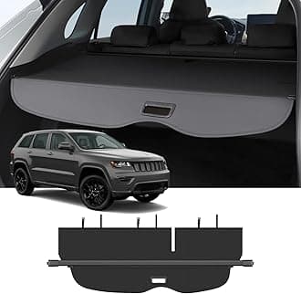 Cargo Cover Compatible with Jeep Grand Cherokee 2011-2021 Accessories Carbon Fiber Texture Retractable Trunk Cover Security Shield Luggage Privacy (Carbon Fiber Texture)