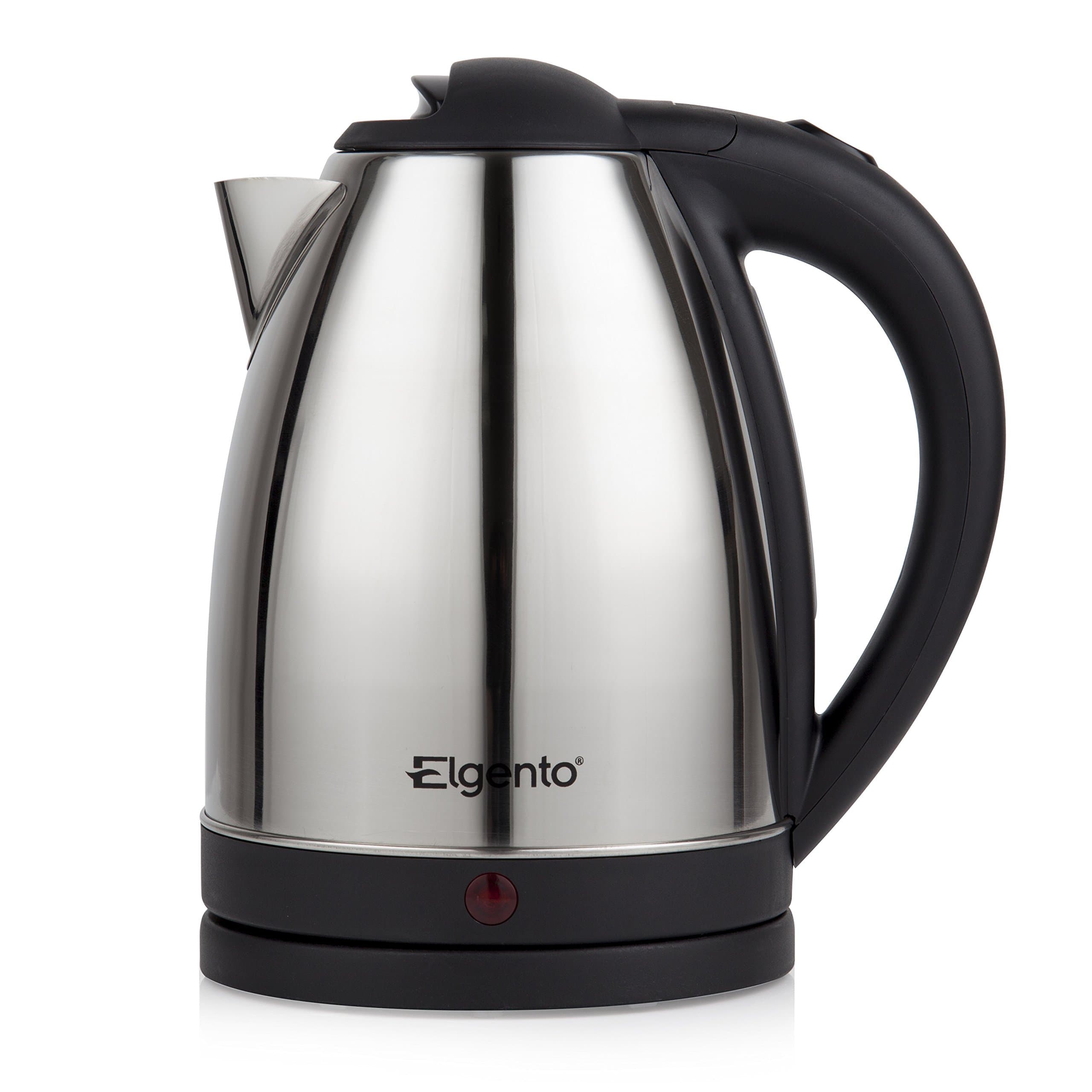 Elgento Jug Kettle, Boil Dry Protection, Concealed Element, 360 Degree Cordless Design, Automatic Cut Off, 1.8 Litre, 2200 W, Polished Silver