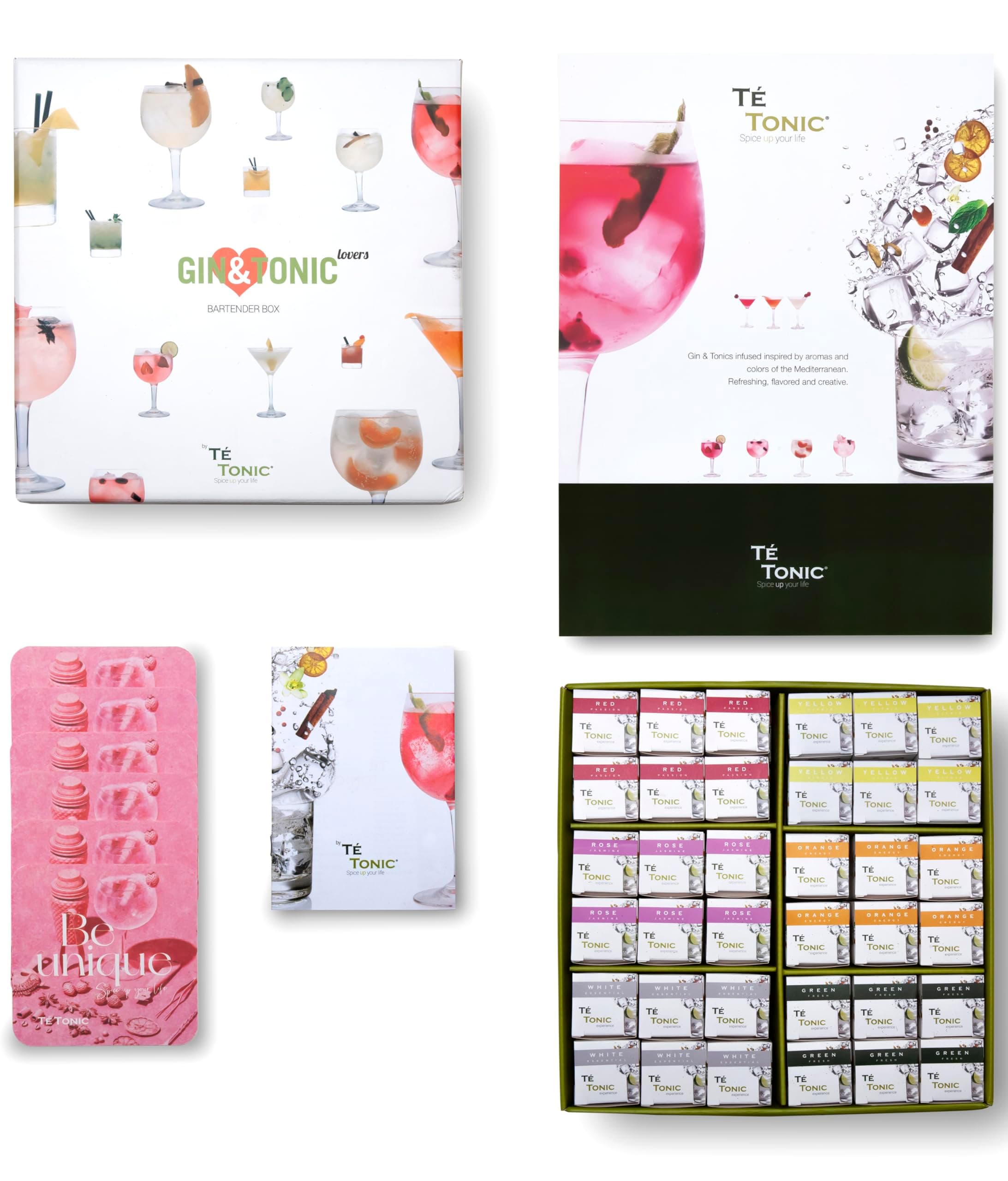 Te Tonic Gin And Tonic Bartender Box – 72 Infusion Bags With 6 Different Flavors Of Gin Botanicals/Herbs - Cocktail Infusion Kit For Bars/Restaurants And Hotels