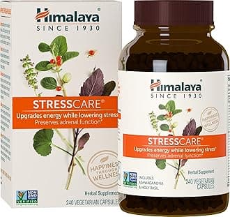 StressCare Herbal Supplement, Supports Stress Relief, Energy Support, Relaxation, Occasional Sleeplessness, Ashwagandha, Holy Basil/Tulsi, Gotu Kola, Non-GMO, Vegetarian, 240 Capsules