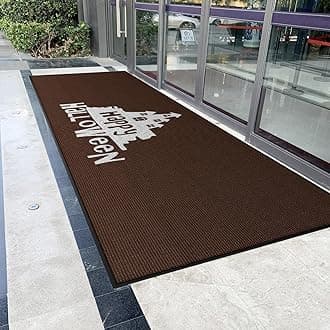 Custom Door Mat Personalized Logo Text Entrance Commercial Floor Mats with Non-Slip Rubber Backing Indoor Outdoor Waterproof Mat 3' x 7'