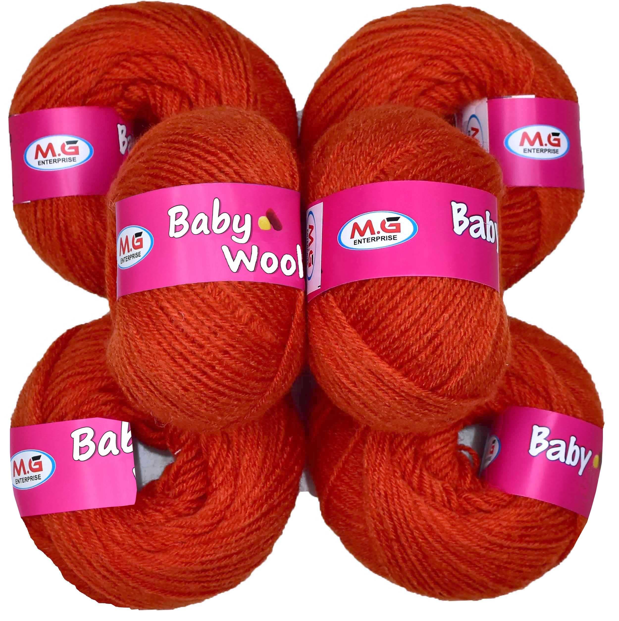 100% Acrylic Wool Deep Salmon (10 pc) Baby Soft 4 ply Wool Ball Hand Knitting Wool/Art Craft Soft Crochet Hook Yarn, Needle Knitting Yarn Thread Dye O N O PP