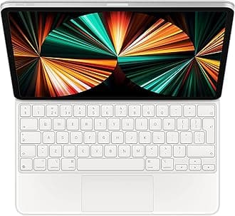 Apple Magic Keyboard: iPad Keyboard and case for iPad Pro 12.9‑inch (3rd, 4th, 5th and 6th Generation), Great Typing Experience, Built-in trackpad, British English - White