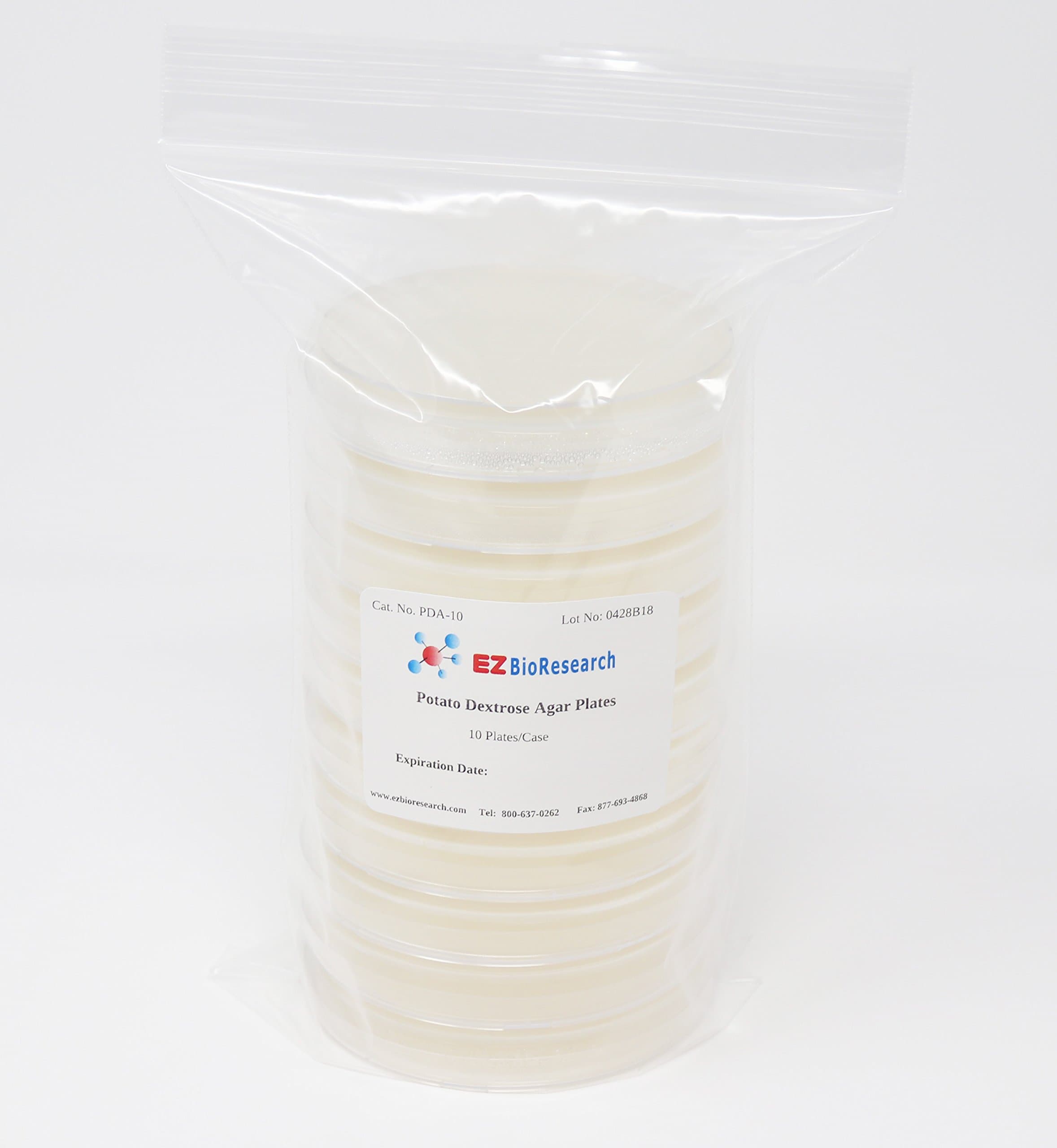 Potato Dextrose Agar (PDA) Plates for Mushroom Cultivation (10 Pre-Poured Agar Plates)