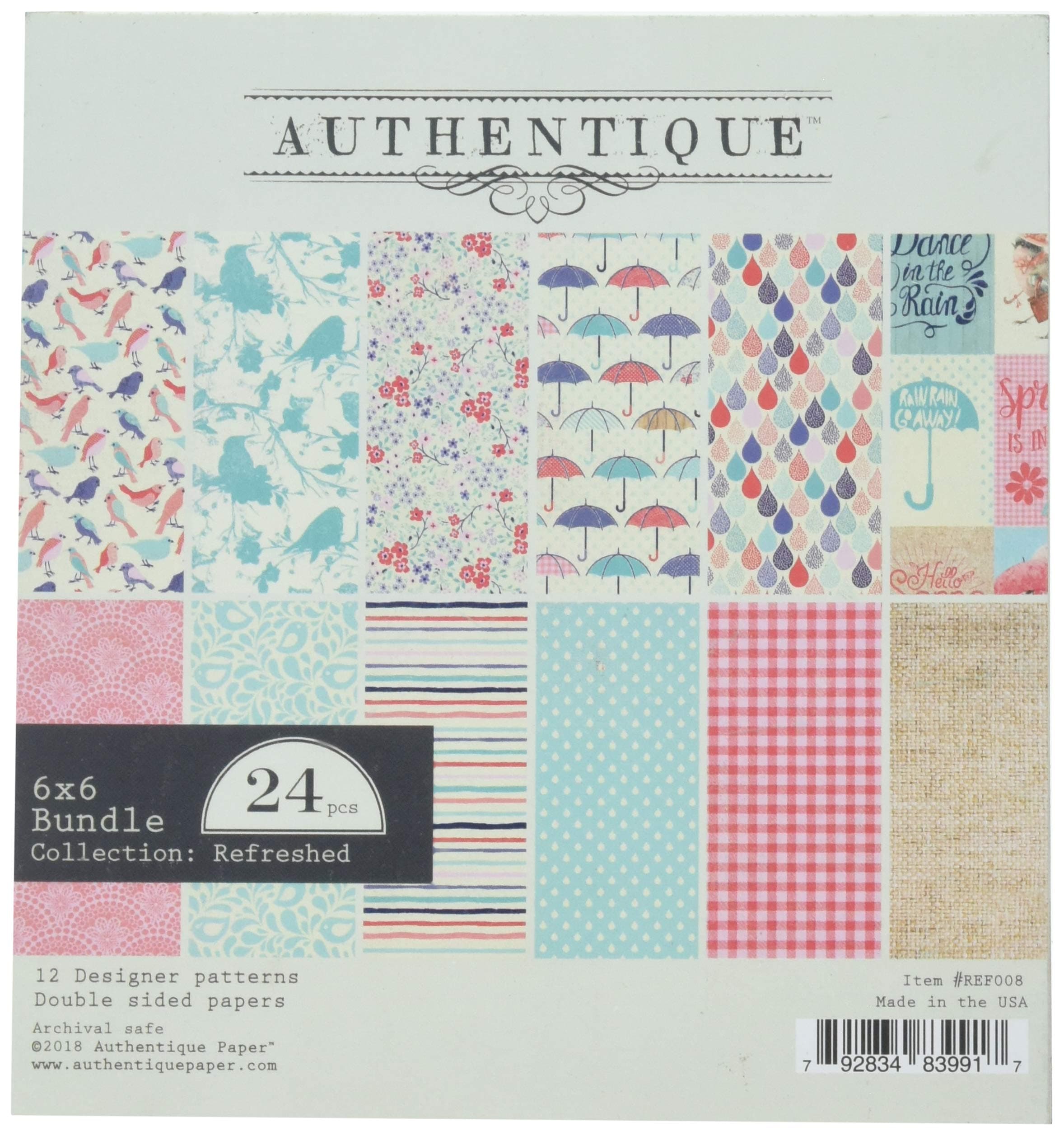 Authentique Paper Authentique Double-Sided Cardstock Pad, Multicolor