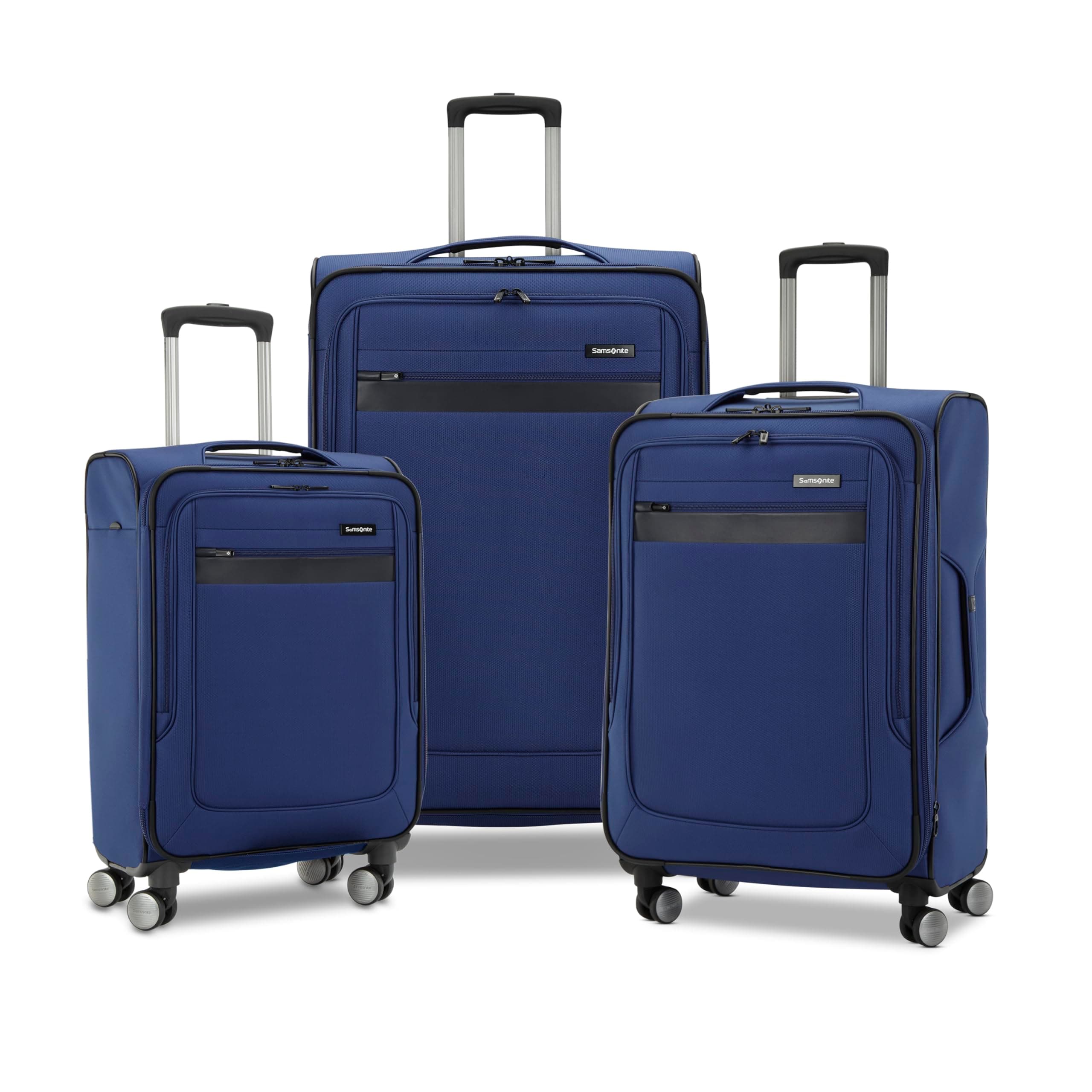 Samsonite Ascella 3.0 Softside Expandable Luggage with Spinner Wheels, 3-Piece Set (20/24/28), Sapphire Blue