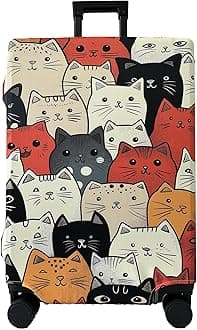 Luggage Cover Washable Suitcase Cover Suitcase Protector Anti-scratch Fits 28-30 Inch Luggage (Cute Cat, XL)