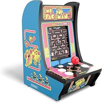 Arcade1Up Ms. PAC-Man Countercade, Built for Your Home, 1 Player, 5 Classic Games, 8-inch Screen