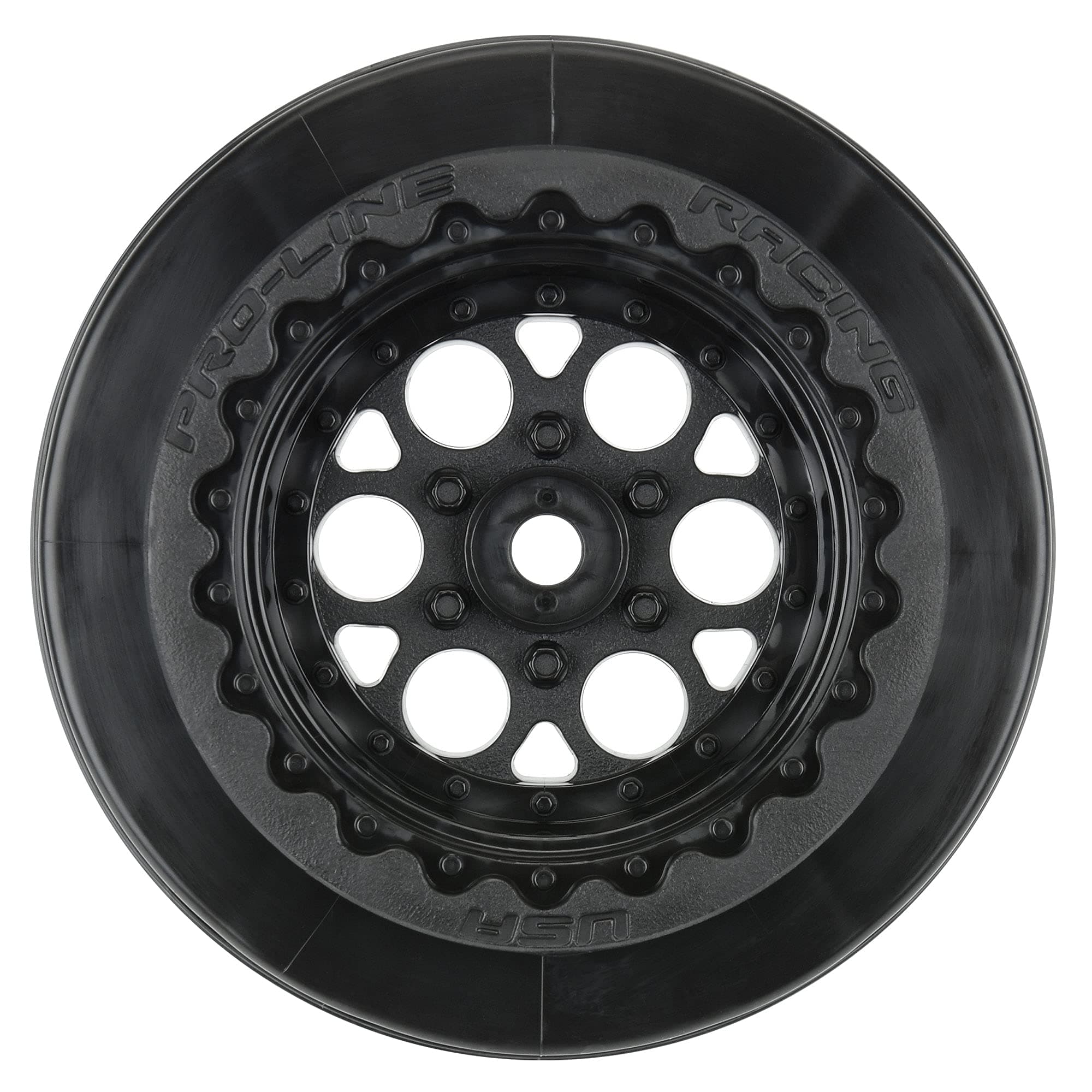 Racing 1/10 Showtime+ Wide Rear 2.2"/3.0" 12mm Drag Wheels (2) Black, PRO279403